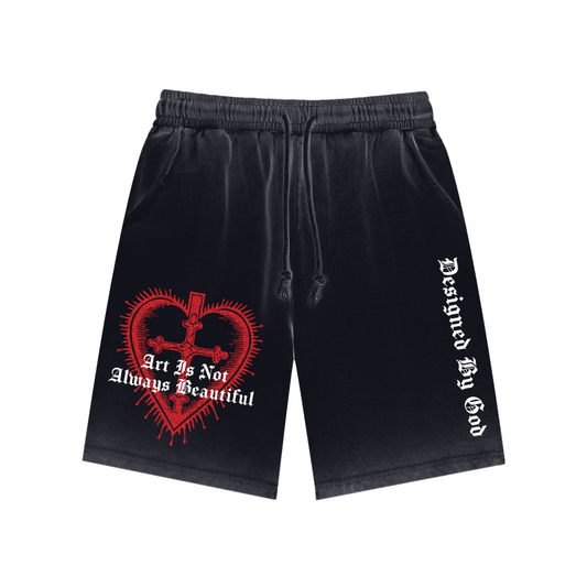 'AINAB' Reverse Dyed Sweatshorts (BLACK)